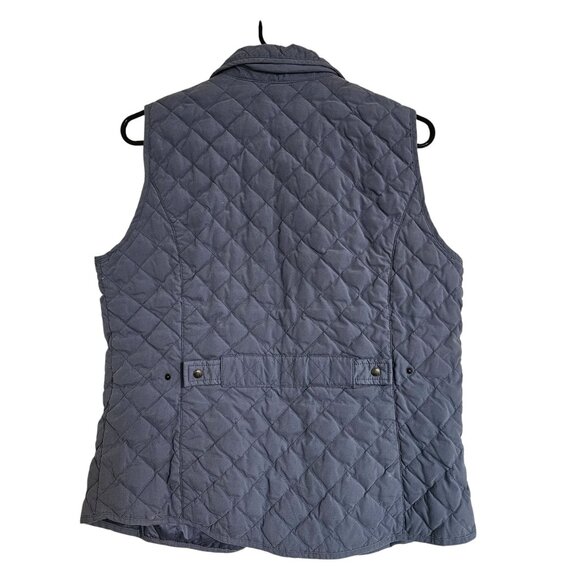 VTG Eddie Bauer Women Premium Goose Down Quilted Vest Blue M Quiet Luxury - Picture 7 of 16